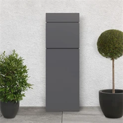 Standbriefkasten freistehend bis DIN A4 115 cm hoch Anthrazit aus rostfreiem Stahl ML-Design 706