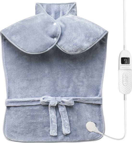 STAUS&BACH WarmWrap - Elektrisches Heizkissen (100W) mit 9 Timer- und Wärmestufen - Heizkissen 90 x 60 cm - Heizkissen für Nacken
