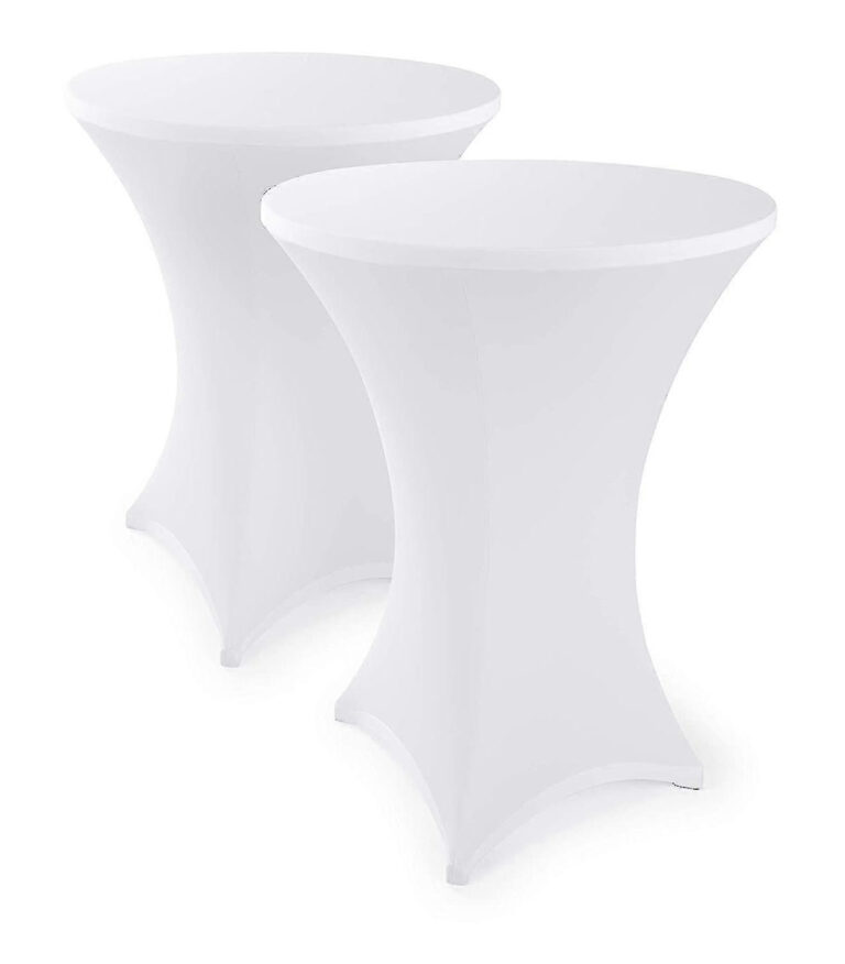Stretch Cover Bartable Covers - Elegant Bartable Abdeckung für Bistrotisch weiß Haus & Garten