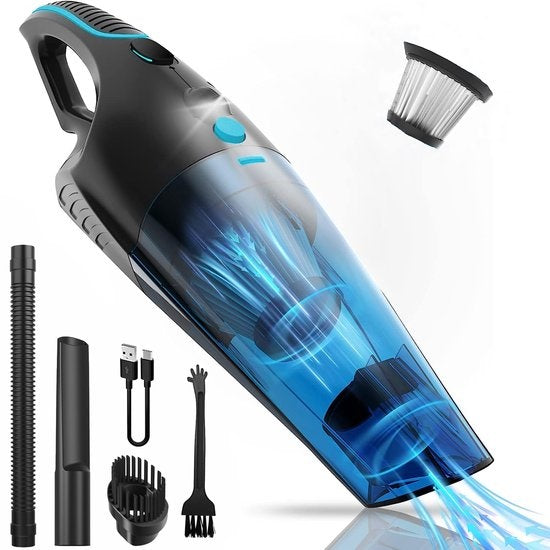 Strex Dustbuster - Schnurlos - Nass- und Trockensauger - 3 Aufsätze - 14000PA - HEPA-Filter - LED-Beleuchtung - Extra leistungsstark - Handstaubsauger Wohnen & Kochen