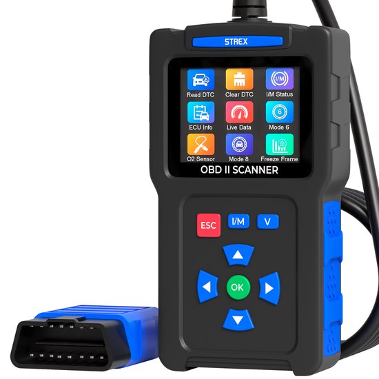 Strex OBD2 Scanner - OBD - Autoauslesung - Fehlerbeseitigung - NL Sprache - Autoscanner - Diagnosegeräte für Autos - Motorfehler Auto & Fahrrad
