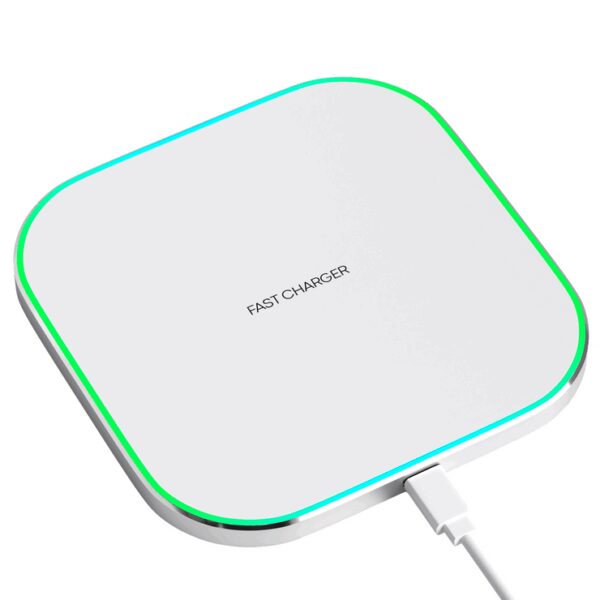 Strex Wireless Charger 15W - Inklusive Kabel - QI-Schnellladegerät - Wireless Charger - Schnellladegerät - LED-Anzeige - Weiß Elektronik
