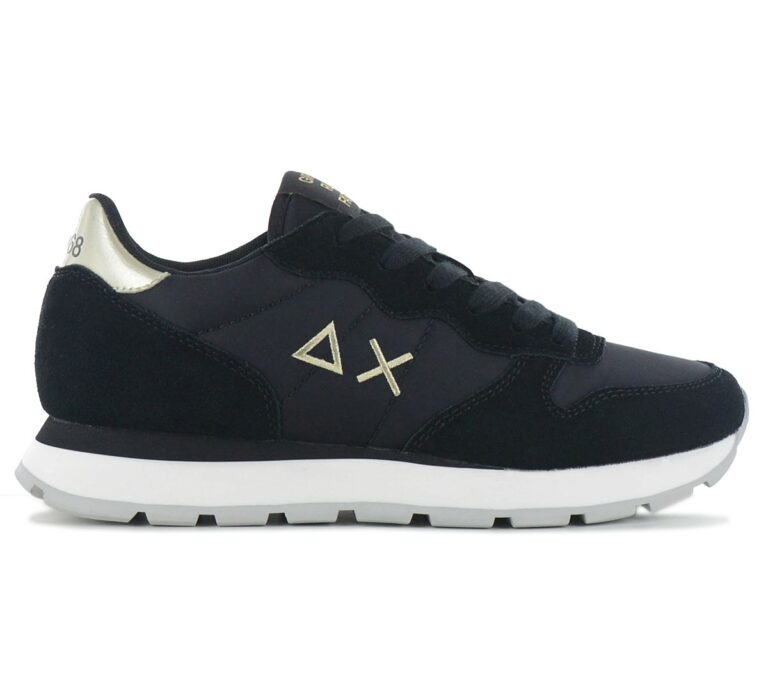 SUN68 Ally Gold Silver - Damen Sneakers Schuhe Schwarz Z44202-4311