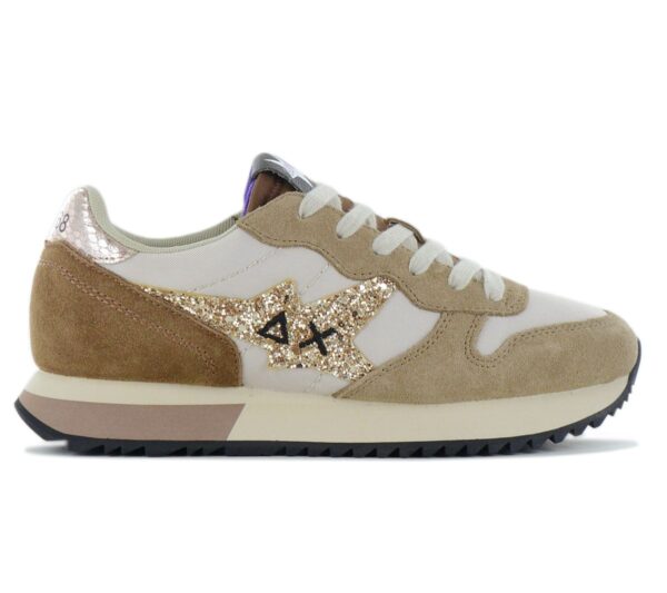 SUN68 Stargirl Glitter Logo - Damen Sneakers Schuhe Beige Z44210-16
