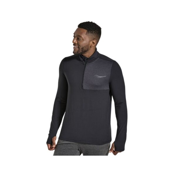 Sweatshirt Saucony Sunday 1/4 Zip Schwarz