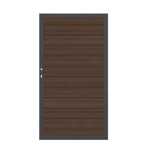 SYSTEM WPC Platinum Tor Braun Anthrazit Links
