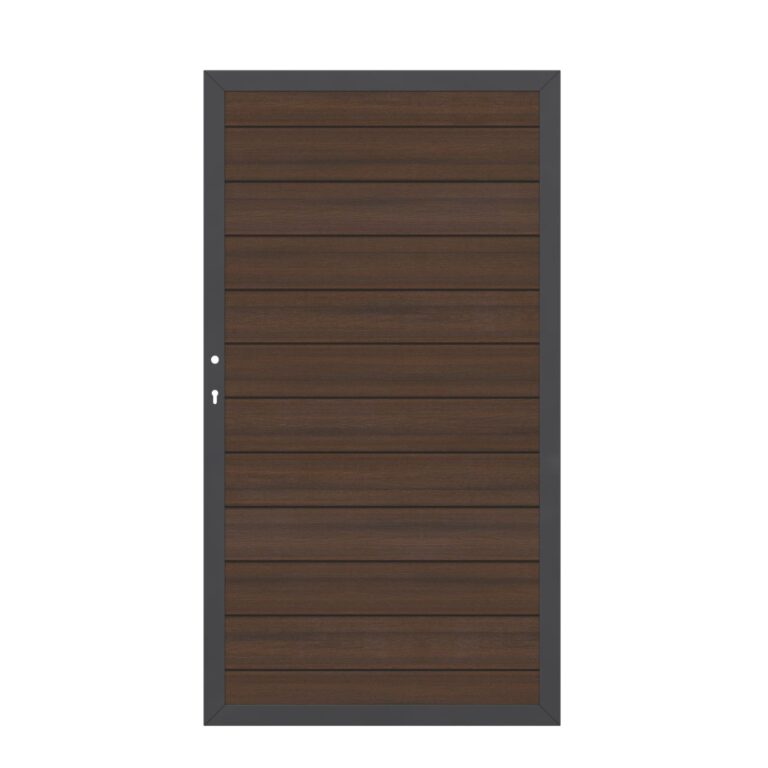 SYSTEM WPC Platinum Tor Braun Anthrazit Links