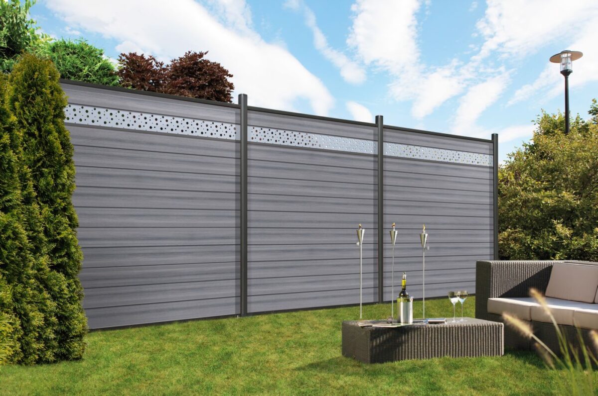 SYSTEM WPC Platinum Zaunfeld-Set