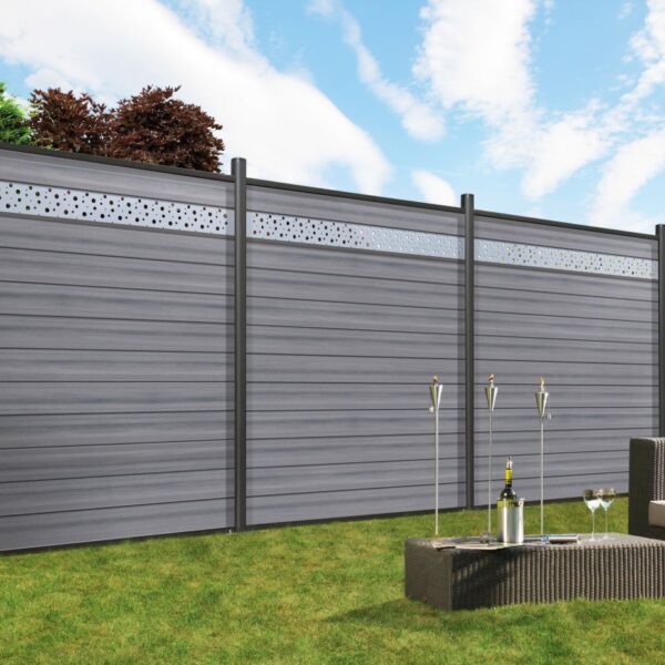 SYSTEM WPC Platinum Zaunfeld-Set