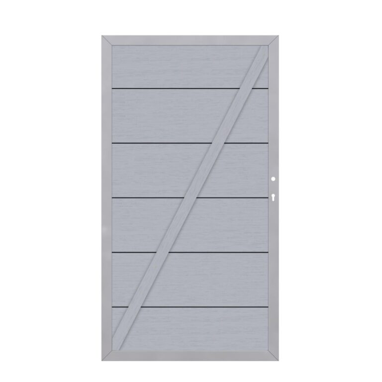 SYSTEM WPC XL Tor Grau Silber Links