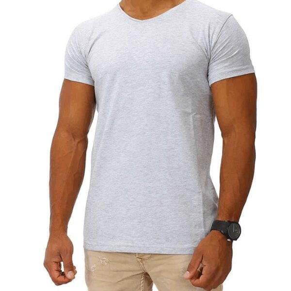 T-Shirt HIGH V-Ausschnitt Grau Kleidung
