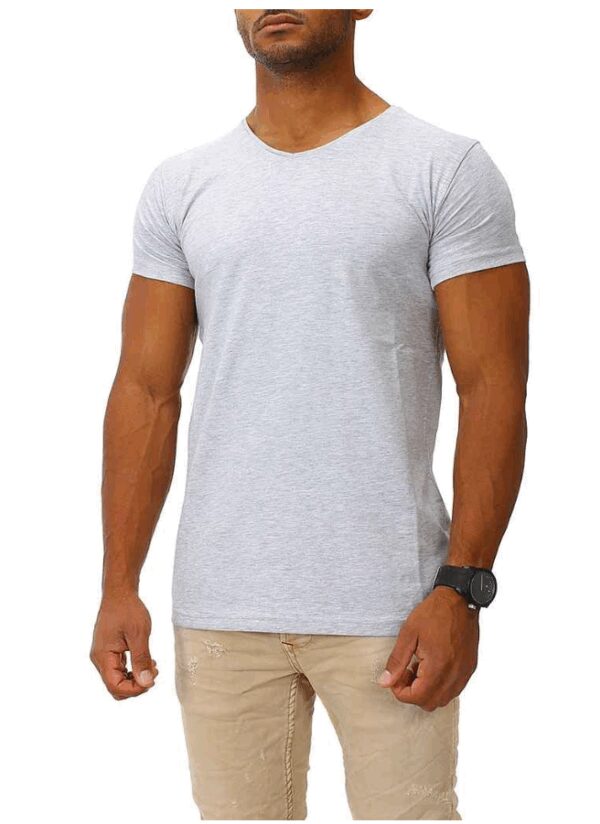 T-Shirt HIGH V-Ausschnitt Grau Kleidung