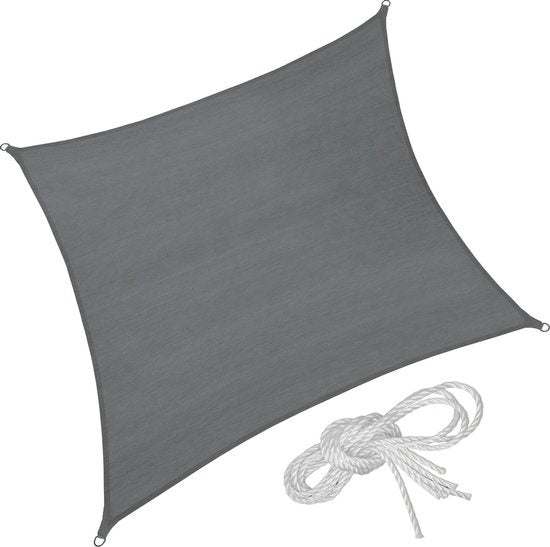 tectake - Quadratische Polyethylen-Markise - grau 540 x 540 cm - 403894 Haus & Garten