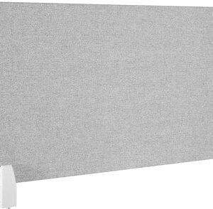 tectake Schreibtisch-Trennwand Noisy - Mit schallabsorbierendem PET-Kern - Inklusive 2 Befestigungsclips - Größe (LxB) 160 x 40 cm - Grau Wohnen & Kochen