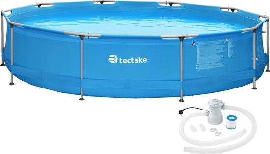 tectake - Schwimmbecken rund mit Filterpumpe Ã˜ 360 x 76 cm Haus & Garten