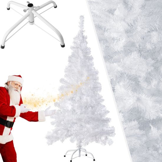 tectake - weiß Künstlicher Weihnachtsbaum - 180 cm - inkl. Ständer - Weihnachtsbaum - Tannenbaum - 533 Punkte - 402821 Weihnachten