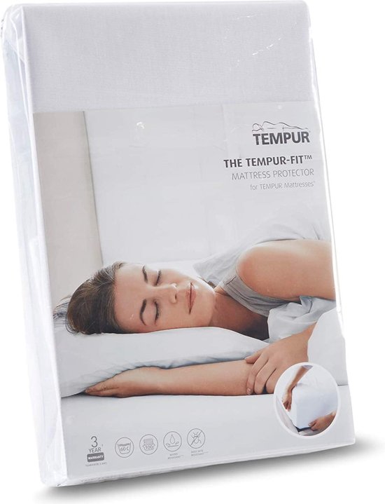 TEMPUR-FIT™ - Matratzenschoner - Weiß - 200 x 200 x 25 cm - Wasserdicht - Wärmeregulierend - Anti-Staubmilben - Anti-Allergie Wohnen & Kochen