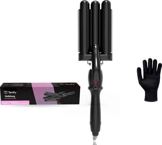 Tenify Waffeleisen - Wellen-Lockenstab - 25mm - Waver - Wellen-Lockenstab - Beach Waves - Geschenk zum Muttertag Schön & Gesund