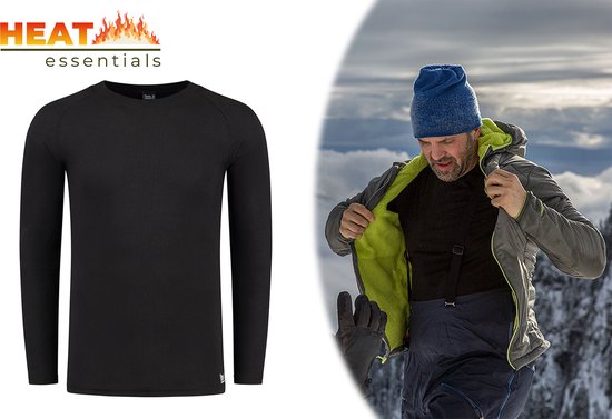 Thermal Underwear Men - Thermo Shirt Men - Schwarz - M - Thermal Clothing Men - Thermo Shirt Men Long Sleeve Kleidung