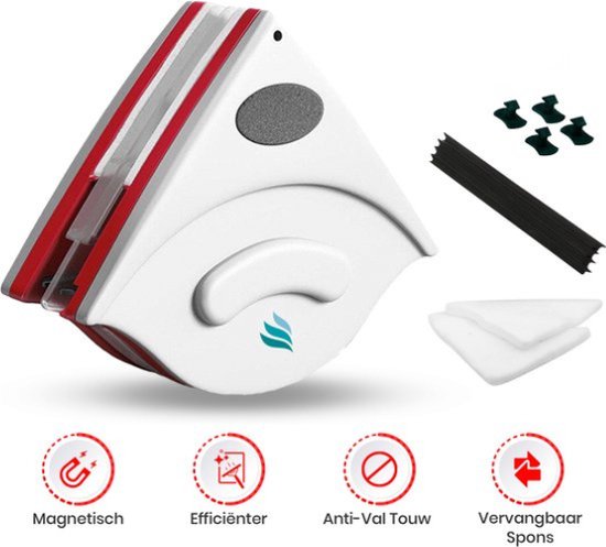 TibaGoods Magnetischer Fensterwischer für Doppelverglasung - Fensterreiniger - Magnetischer Fensterwischer Wohnen & Kochen