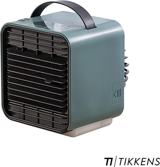 TIKKENS Mini-Luftkühler / Ventilator / Tischventilator / Luftkühler - Dunkelgrün Wohnen & Kochen