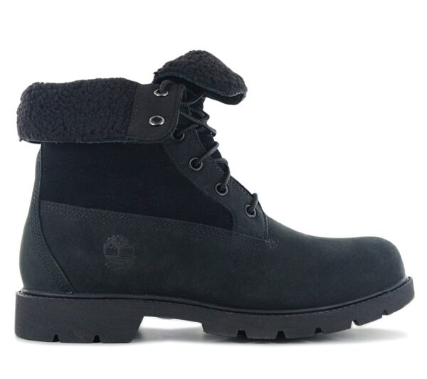 Timberland Linden Woods WP Fleece Boots - Damen Winter Stiefel Gefüttert Leder Schwarz TB0A1QST-001