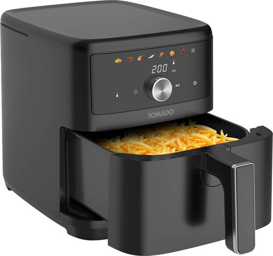 Tomado TAF6001B - XXL Airfryer - 6 Liter - Heißluftfritteuse - 1000 g Pommes frites - Digitalanzeige - Schwarz Wohnen & Kochen