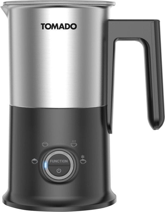 Tomado TMF2401S - Elektrischer Milchaufschäumer - Heißes und kaltes Aufschäumen - Erhitzen - Cappuccinozubereitung - PFAS frei - Edelstahl Wohnen & Kochen