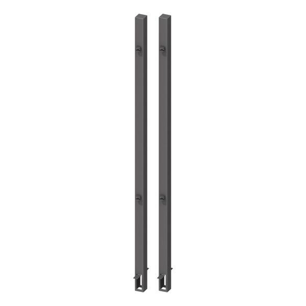Torpfosten-Set z. Einbetonieren für Doppeltor Höhe 180 cm Anthrazit