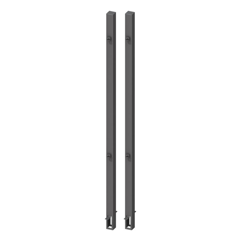 Torpfosten-Set z. Einbetonieren für Doppeltor Höhe 180 cm Anthrazit