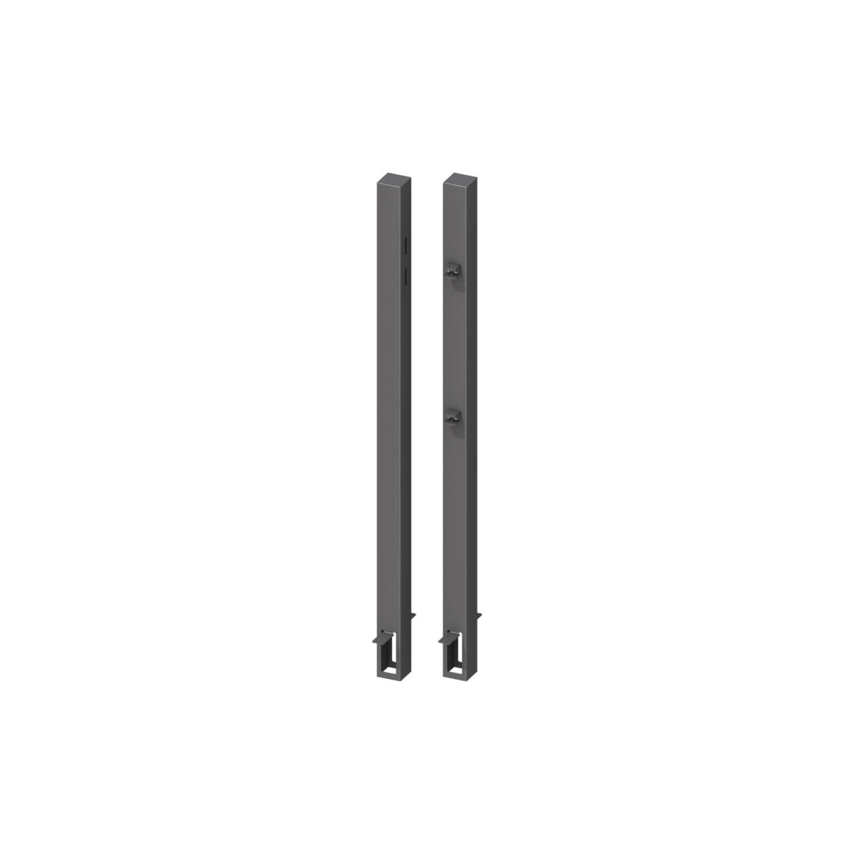 Torpfosten-Set z. Einbetonieren für Einzeltor Höhe 90-95 cm Anthrazit
