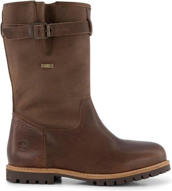 Travelin' Finland Men - Wollgefütterter Leder Outdoor-Stiefel - Wasserdichte Stiefel - Dunkelbraunes Leder Kleidung