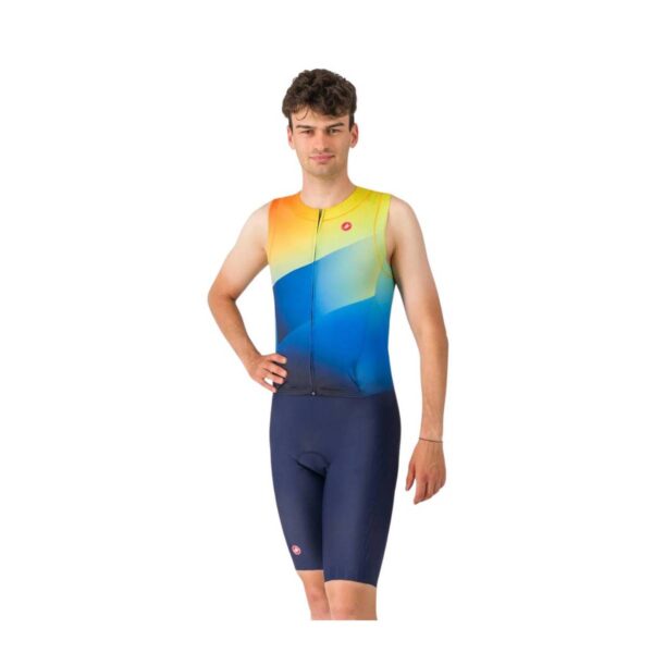 Triathlonanzug Castelli Free Sanremo 3 Blau Gelb