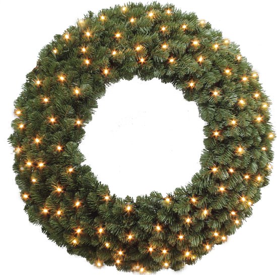 Triumph Tree Diamond Weihnachtskranz mit LED-Lichtern - Ø60 cm - Grün Weihnachten