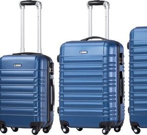 Trolley Reisekoffer Set / Kofferset Rom - 4-teilig - Blau - ABS Hobby & Sport