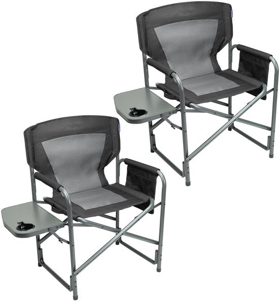 TRVLMORE - Campingstühle - Duo Pack - Zusammenklappbar - 120 kg Belastbarkeit - Schwarz Hobby & Sport