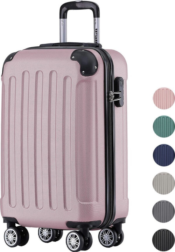 TRVLMORE - Koffer - Handgepäck - 54x36x20cm - 38L - Rose gold Hobby & Sport