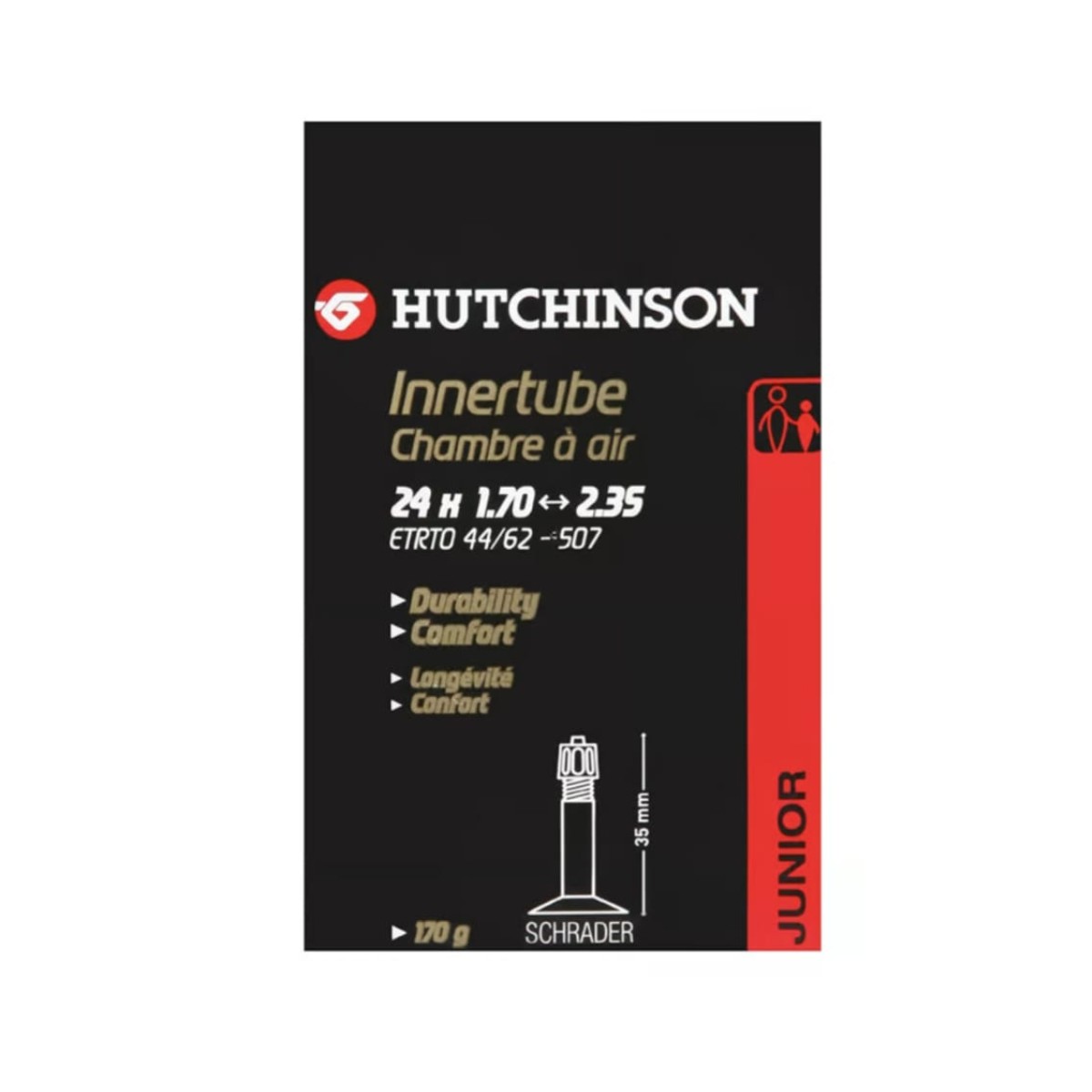 Tube Hutchinson 24x1.70 2.35 STANDARD Radfahren Tube Hutchinson 24x1.70 2.35 STANDARD Radfahren