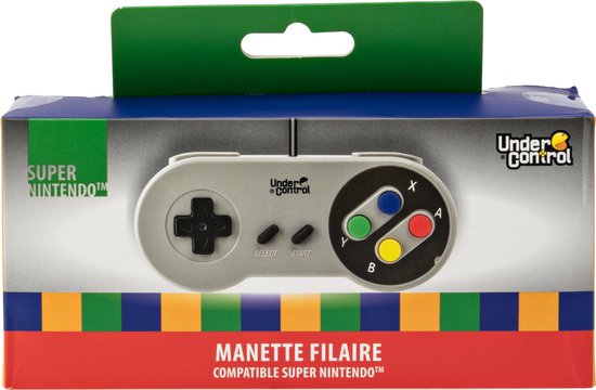 Under Control - Controller geeignet für Super Nintendo - Kabelgebunden 1.5M - Grau Elektronik