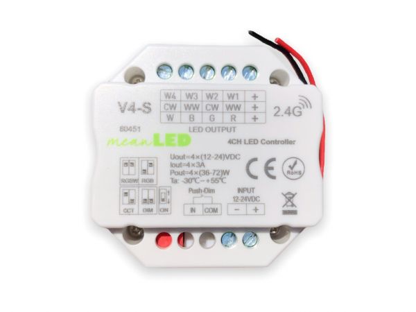 V4-S Kompaktempfänger 4x3A CV Push-Dim 2