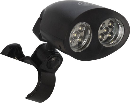 Vaggan BBQ Lampe - 2 Lichtstrahlen- schwenkbar- batteriebetrieben- verstellbare Klemme Haus & Garten