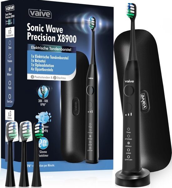 Vaive Sonic Wave Precision X8900 Elektrische Zahnbürste - 48000 VPM - 5 Modi