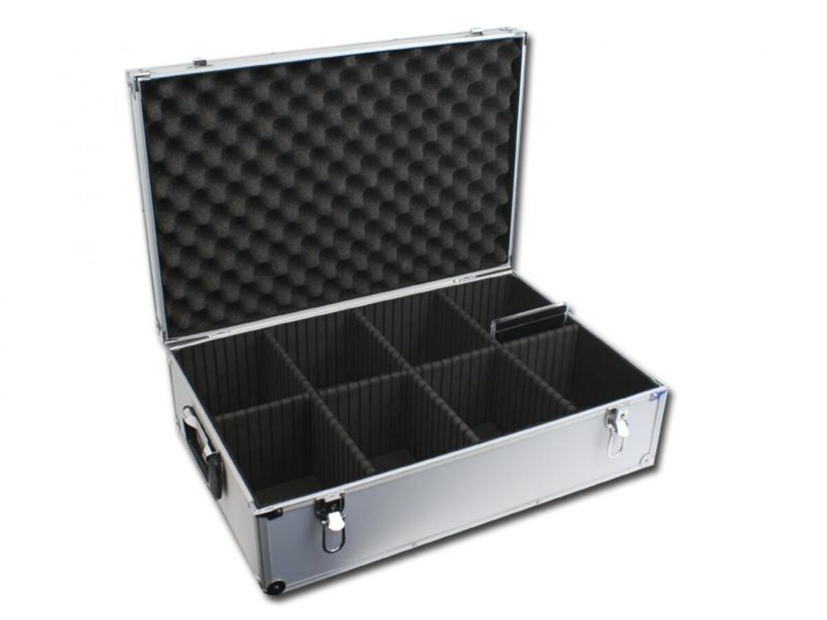 VDD Professional CD-Koffer DJ-Koffer - 140 CDs - Silber - 59x41x19 cm Wohnen & Kochen