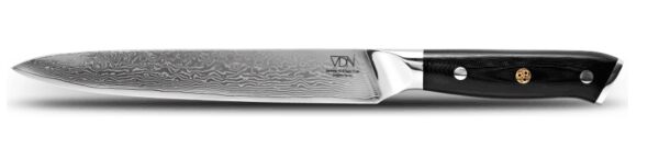 VDN Elegance Damaststahl-Fleischmesser 21 cm - Schwarzer Griff Wohnen & Kochen