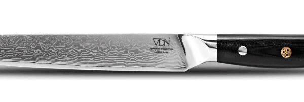 VDN Elegance Damaststahl-Fleischmesser 21 cm - Schwarzer Griff Wohnen & Kochen