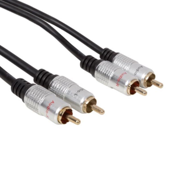 Velleman 2 X Rca Audio Stecker auf 2 X Rca Audio Stecker / Standard / 5.0 M / vergoldet Vertaald
