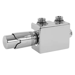 Ventil Armaturen Set Multiblock Chrome Universal inkl. Thermostatkopf LuxeBath 1897