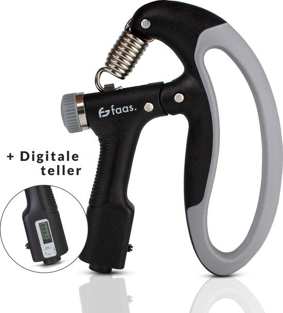 Verstellbarer Handtrainer - 10 bis 100 KG - Digitaler Zähler - Hand Squeeze Fitness - Finger / Unterarm - Grip Trainer - Schwarz Hobby & Sport