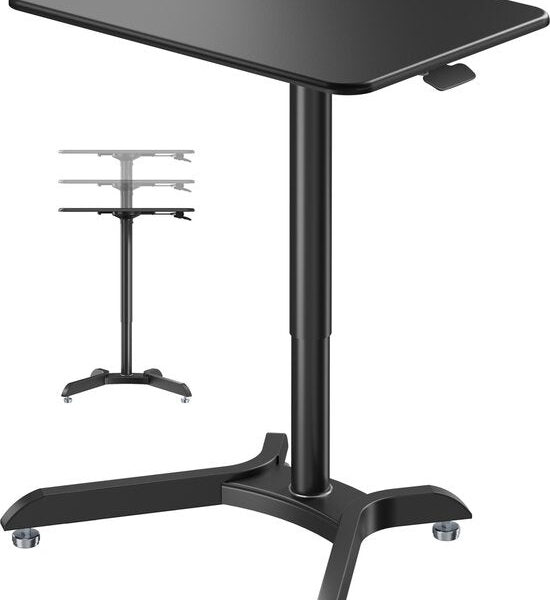 Verstellbarer Steh-Sitz-Schreibtisch - Laptoptisch - Arbeitsplatte 71 cm x 50 cm Wohnen & Kochen