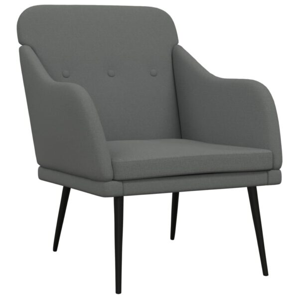 VidaXL Sessel - Polyester - 63 x 76 x 80 cm - Dunkelgrau Wohnen & Kochen